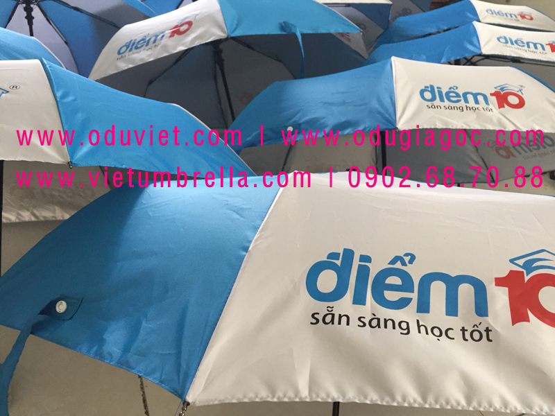 xưởng sản xuất ô dù cầm tay in logo quảng cáo